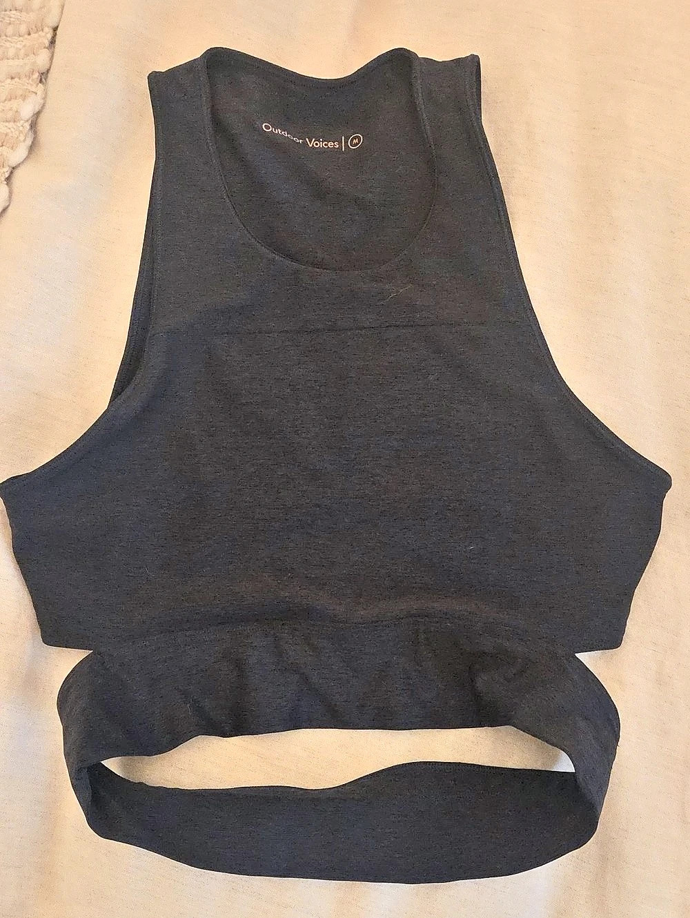 Ourdoor Voices Black Crop Tank Top Size M